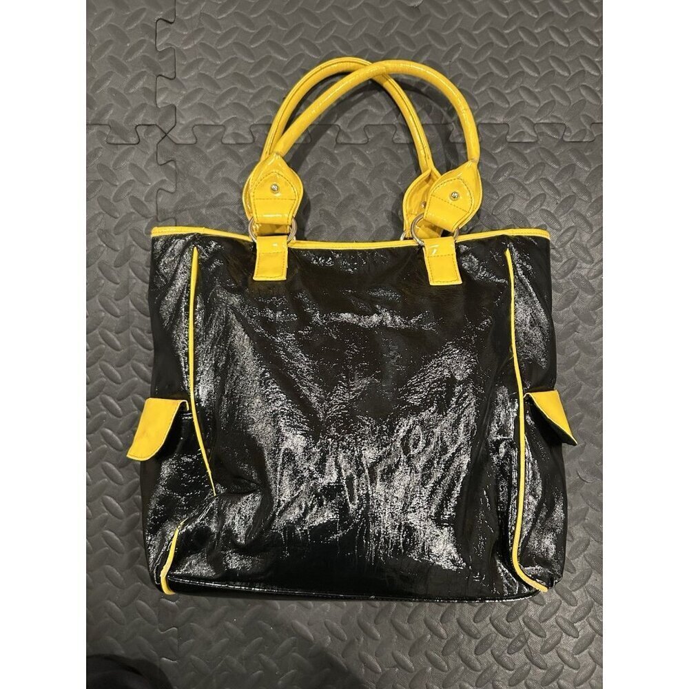 Pittsburgh Steelers Tote Bag NFL Football Vinyl Water Resistant Large Black Gold - Picture 5 of 15